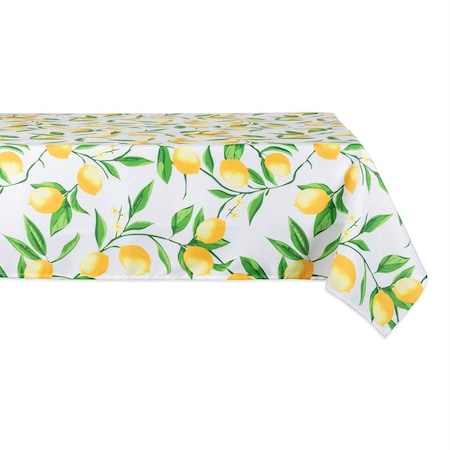 Fastfood 60 x 84 in. Lemon Bliss Print Outdoor Tablecloth FA2567381